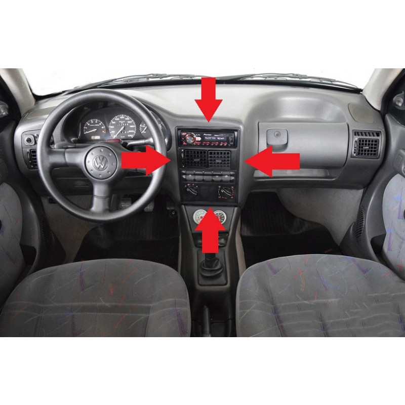 Moldura Central Rádio e Ar Gol Parati Bola G2 Original Vw Usada