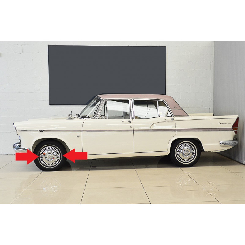 Calota Simca Cromada Com Centro Rebaixado Original Usada