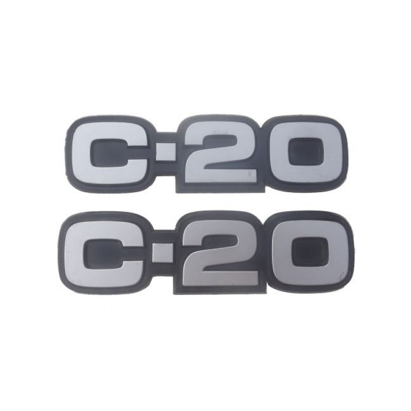 Emblema C-20 Lateral Paralama Original Gm Novo - Par