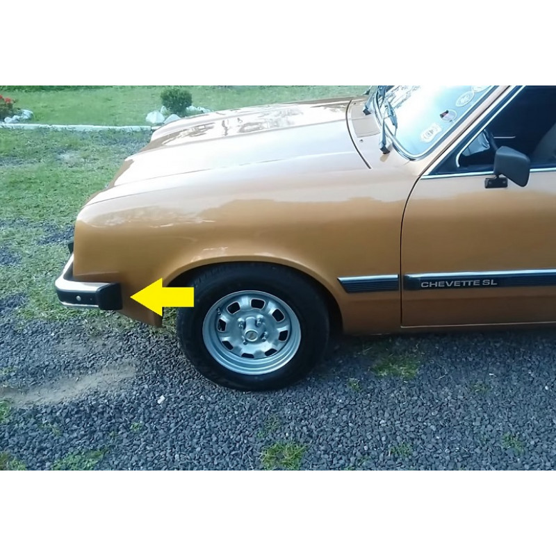 Ponteira Polaina Parachoque Dianteiro Esquerdo Chevette 80 À 82 Original Usada
