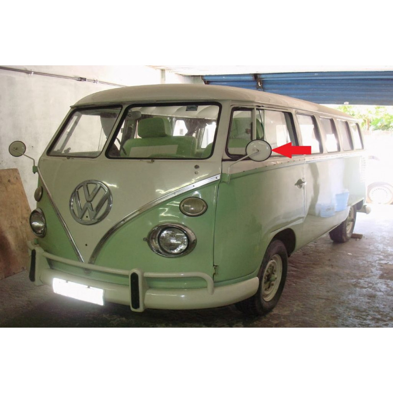 Retrovisor Externo Branco Kombi 1959 à 1975 Novo
