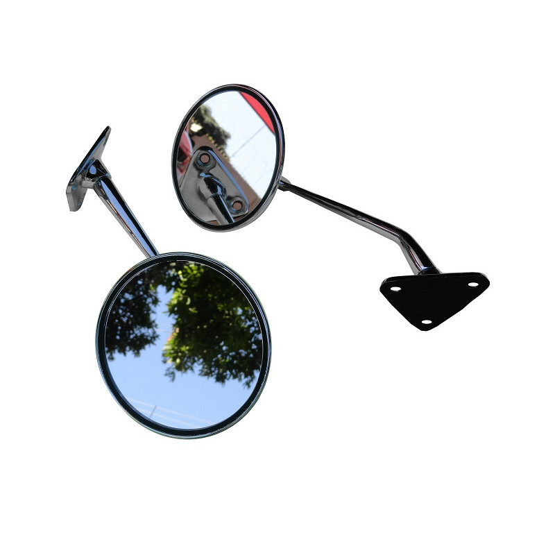 Retrovisor Externo C-14 C-15 C-10 até 1972 Pé Longo Cromado Par