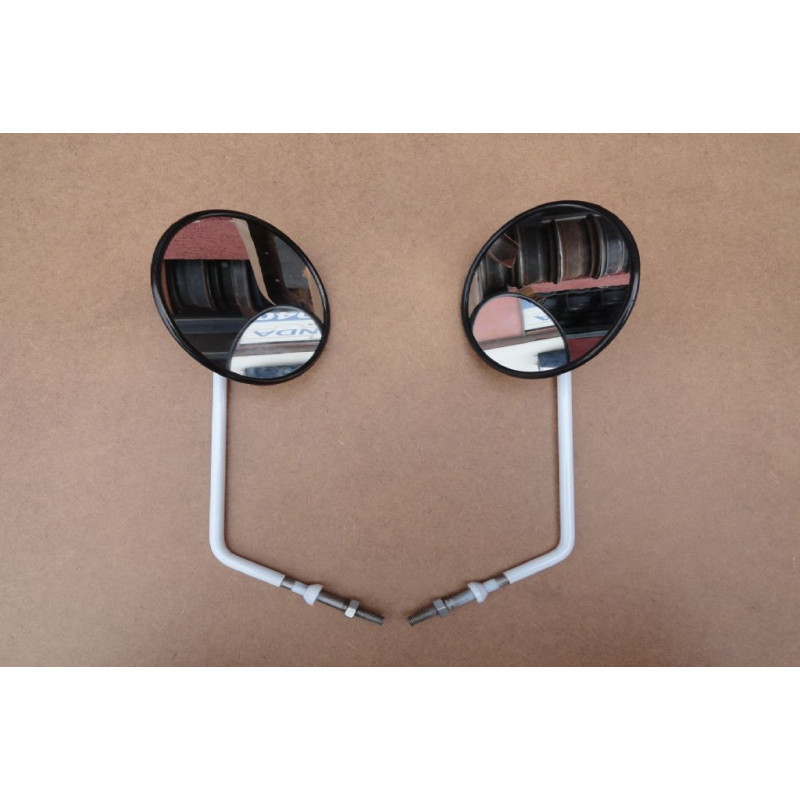 Retrovisor Externo com Haste Branco Kombi 1959 à 1975 Novo - Par