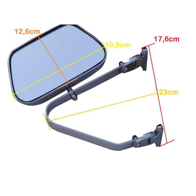 Retrovisor Externo Americano F-100 F-1000 F-350 F-600 1972 a 1992 Polido - Par