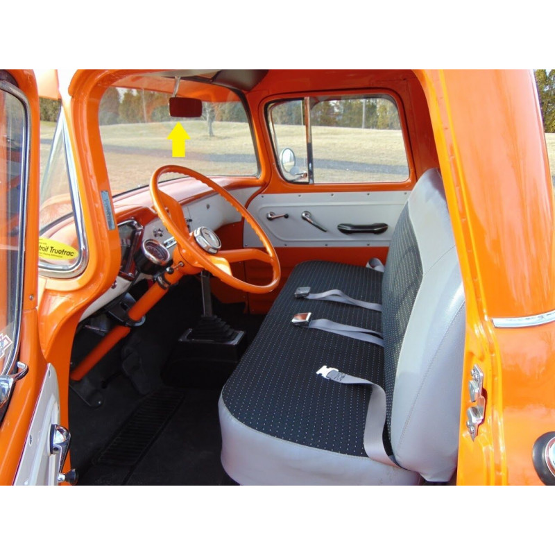 Retrovisor Interno GMC e Marta Rocha 1955 a 1959 Importado com Suporte