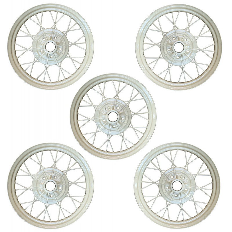 Roda Aro 21 Ford Model A 1928 1929 Fordinho Bege Nova - Jogo com 05