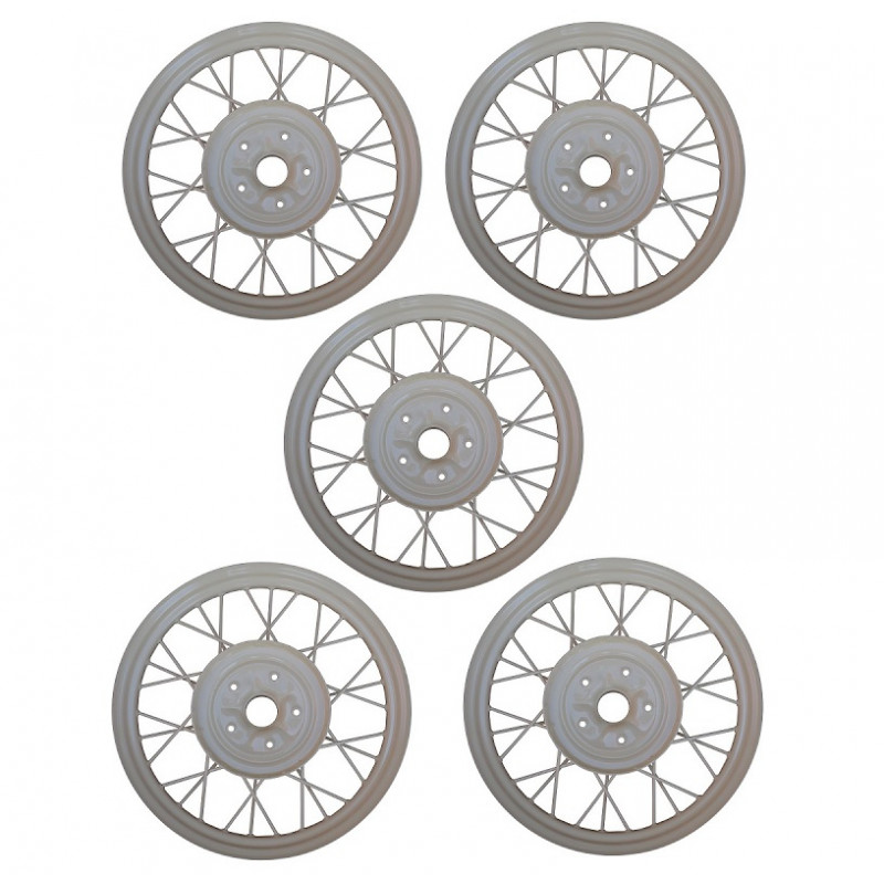 Roda Aro 21 Ford Model A 1928 1929 Fordinho Bege Nova - Jogo com 05