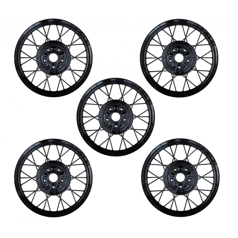 Roda Aro 21 Ford Model A 1928 1929 Fordinho Preta Nova - Jogo com 05