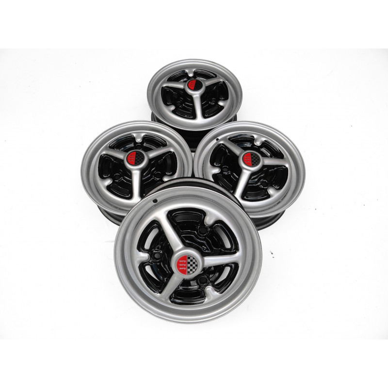 Roda Corcel GT Até 77 Aro 13 Tala 5 Com Emblema Restaurada - Jogo