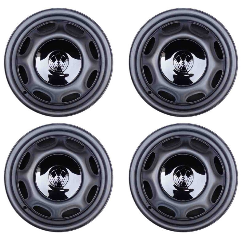 Roda Ferro Gol Quadrado CL Marmitinha Aro 13 X 5 c/ Calota Usado - Jogo