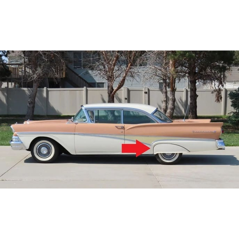 Saia Protetora Roda Traseira Ford Fairlane Custom 57 E 58