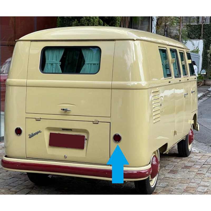 Lanterna Traseira Kombi Corujinha 61 e 62 Cromada Nova - Par