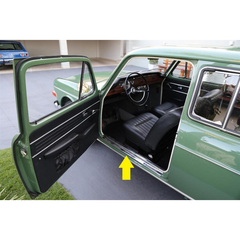 Soleira Porta Variant I e TL 1969 a 1977 Inox - Par
