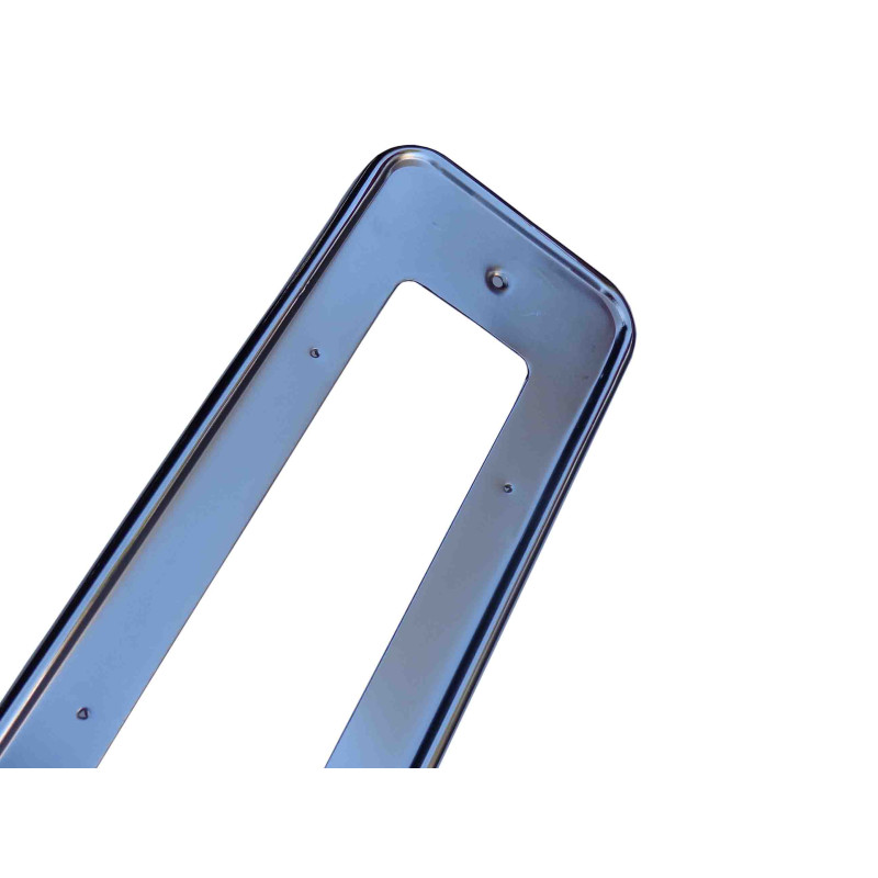 Suporte Moldura Cromada Placa Fusca até 70 Dianteiro e Traseiro - Par