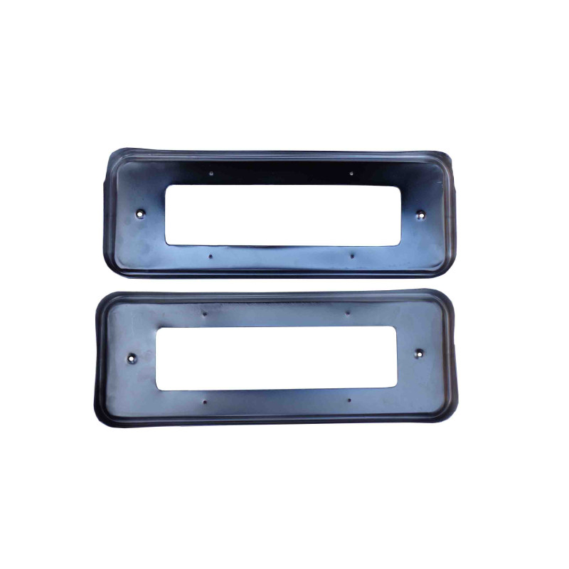 Suporte Moldura Cromada Placa Fusca até 70 Dianteiro e Traseiro - Par