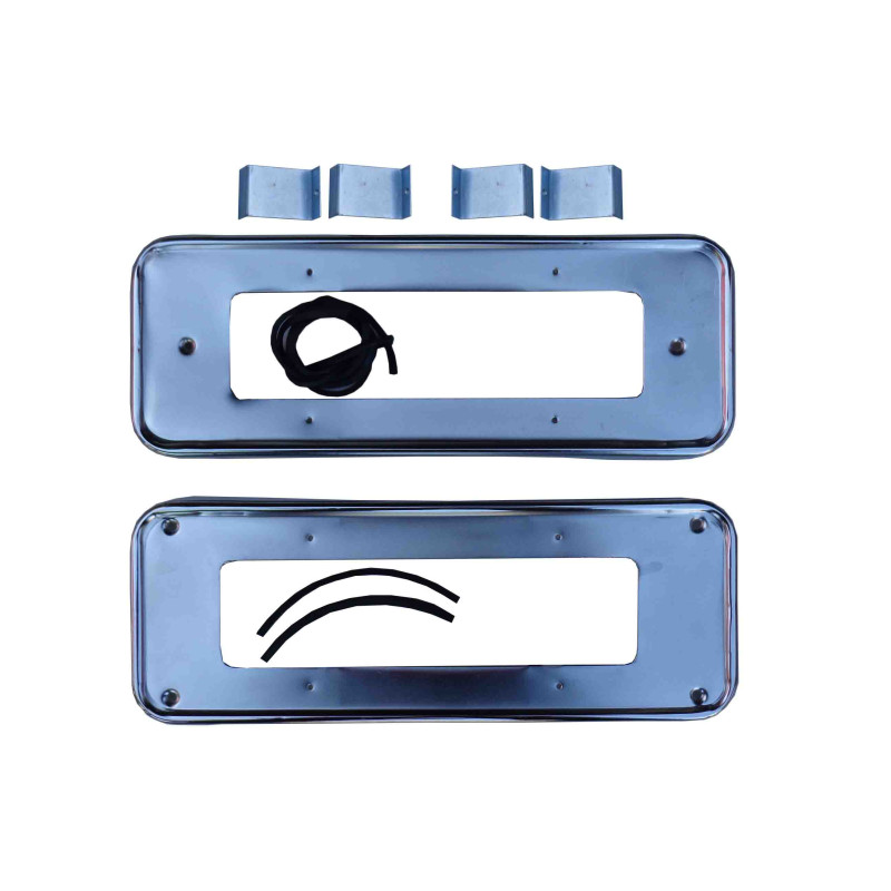 Suporte Moldura Placa Dianteira e Traseira Fusca 1970 Em Diante Cromada