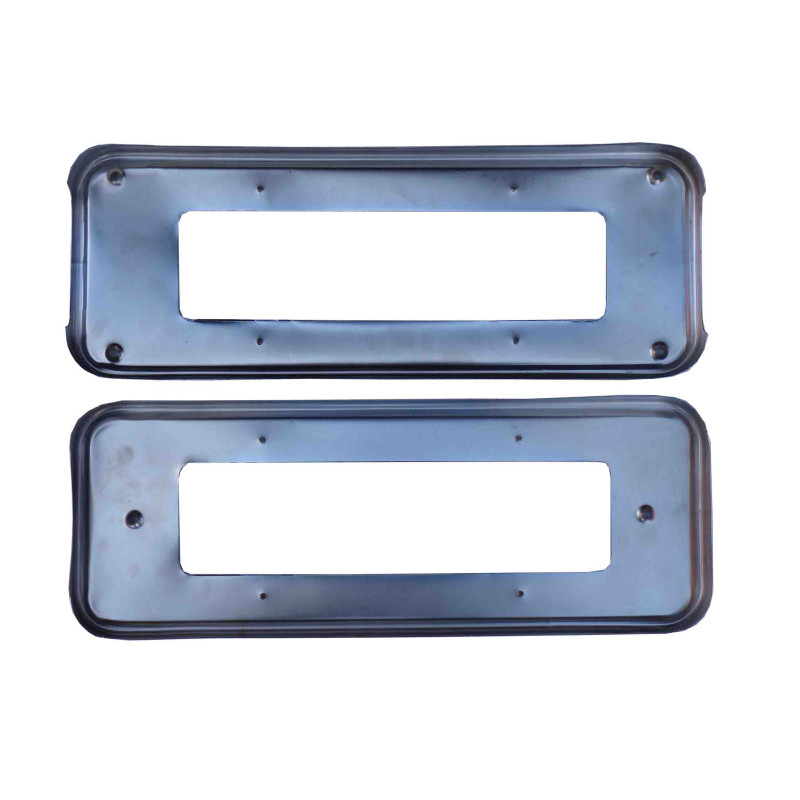 Suporte Moldura Placa Dianteira e Traseira Fusca 1970 Em Diante Cromada