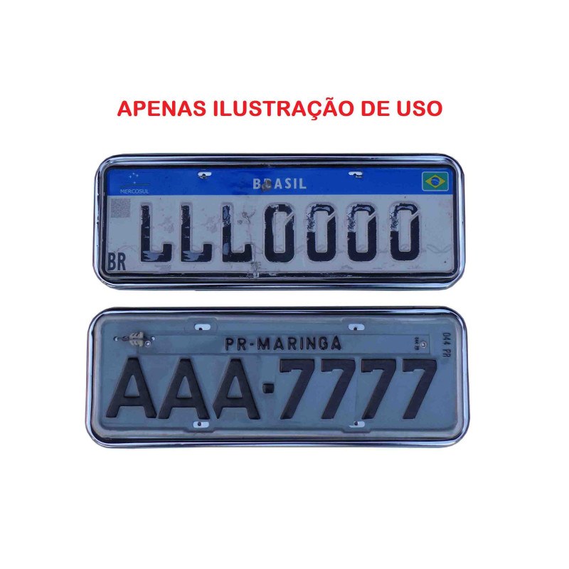 Suporte Moldura Placa Dianteira Fusca 1970 em Diante Cromada