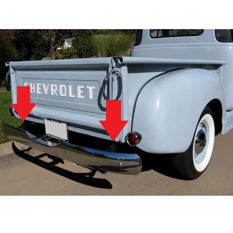 Suporte Parachoque Traseiro Boca de Sapo e Bagre Novo 1947 a 1955 Sem Pintura - Par