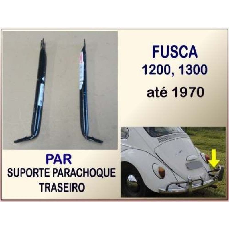 Suporte Parachoque Traseiro Tubo Apoio Fusca até 70 - Par