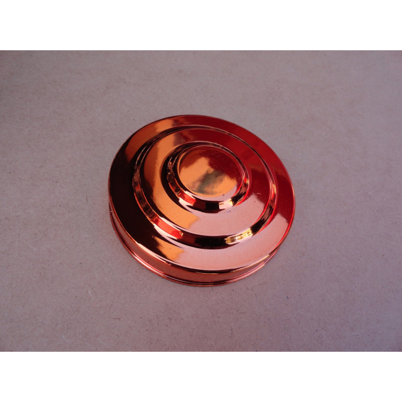 Baleiro Giratório Médio Em Vidro Decorativo Tampa Cobre