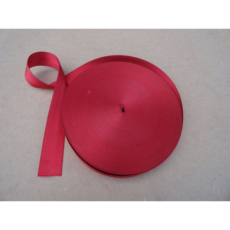 Tira Fita Cinto De Segurança Automotivo Vermelha Metro