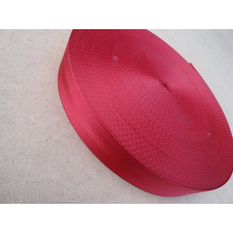 Tira Fita Cinto De Segurança Automotivo Vermelha Metro