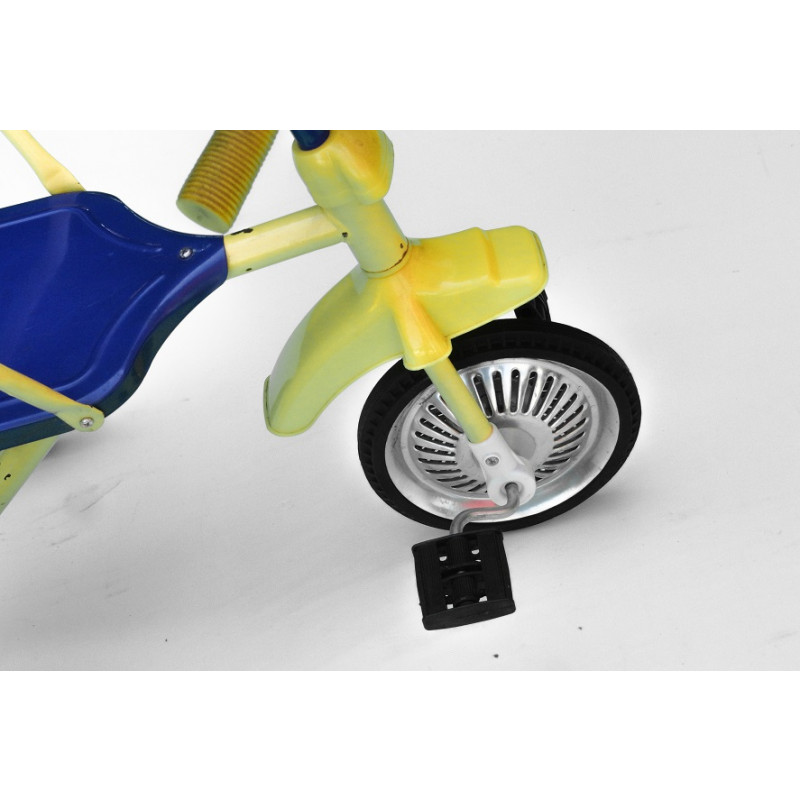 Triciclo Infantil  Estilo Antigo Retrô Amarelo e Azul Novo 
