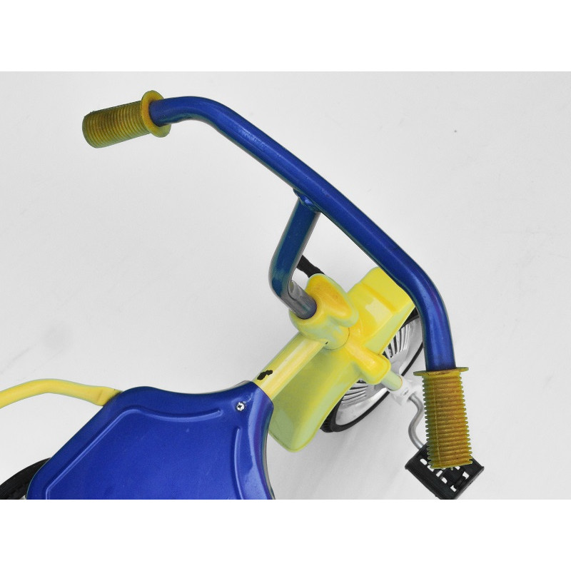 Triciclo Infantil  Estilo Antigo Retrô Amarelo e Azul Novo 