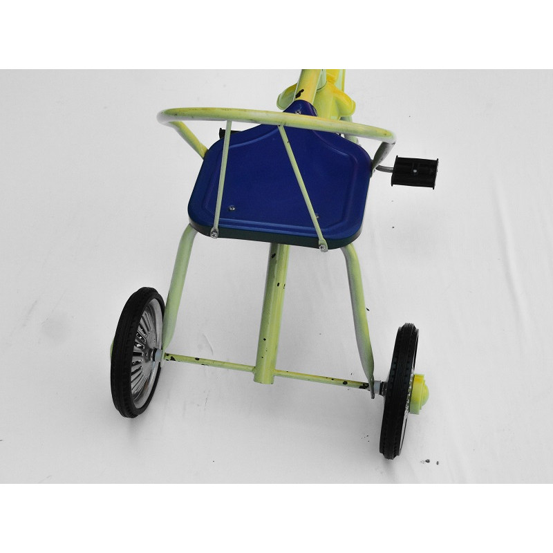 Triciclo Infantil  Estilo Antigo Retrô Amarelo e Azul Novo 