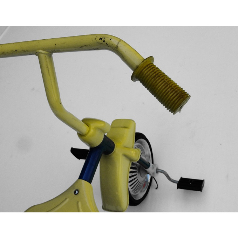 Triciclo Infantil  Estilo Antigo Retrô Amarelo e Azul Novo 