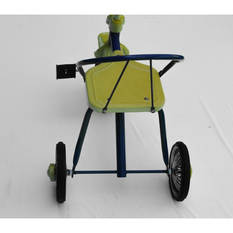 Triciclo Infantil  Estilo Antigo Retrô Amarelo e Azul Novo 