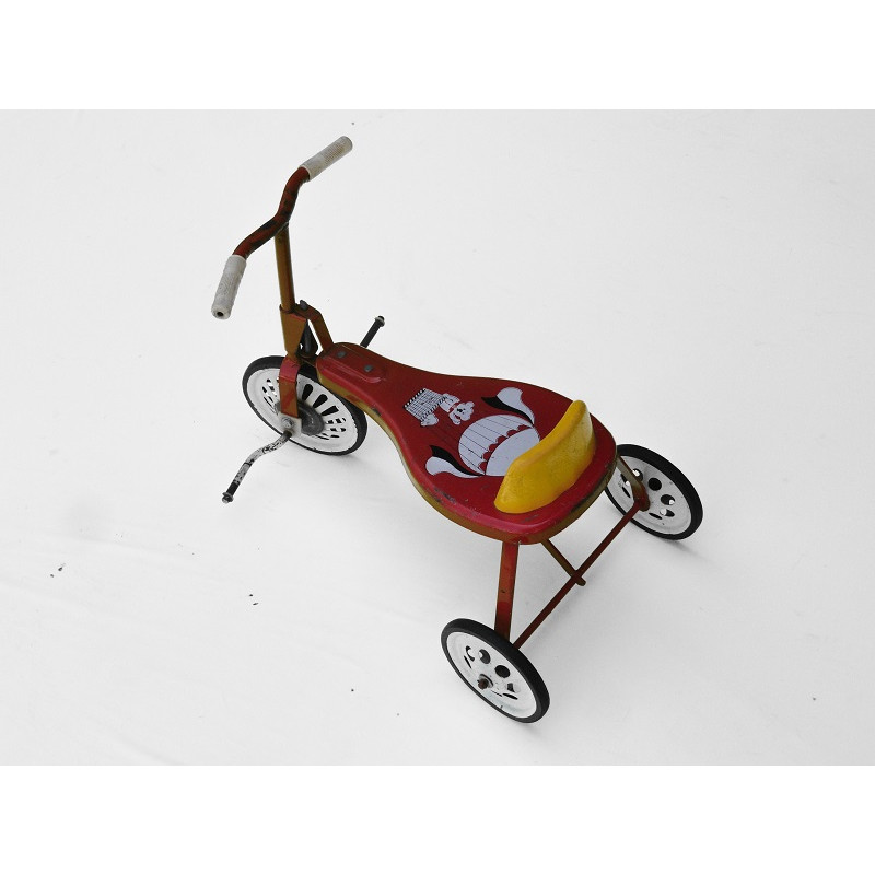 Triciclo Infantil Antigo Bandeirante Pequeno Urso Cachorro Balão Original Usado