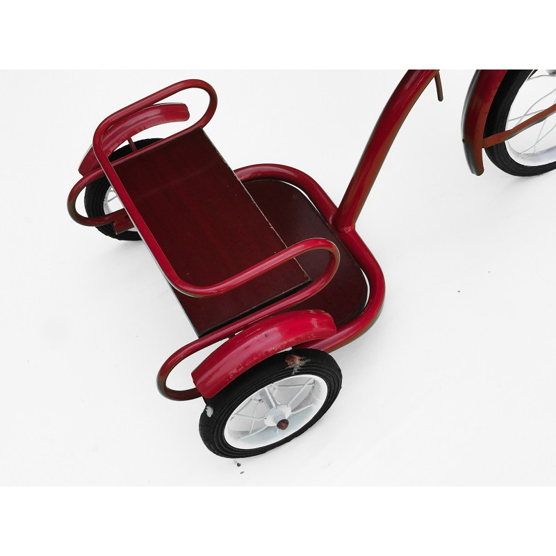 Triciclo Infantil Antigo Bandeirante 2 Irmãos Vermelho Original Usado