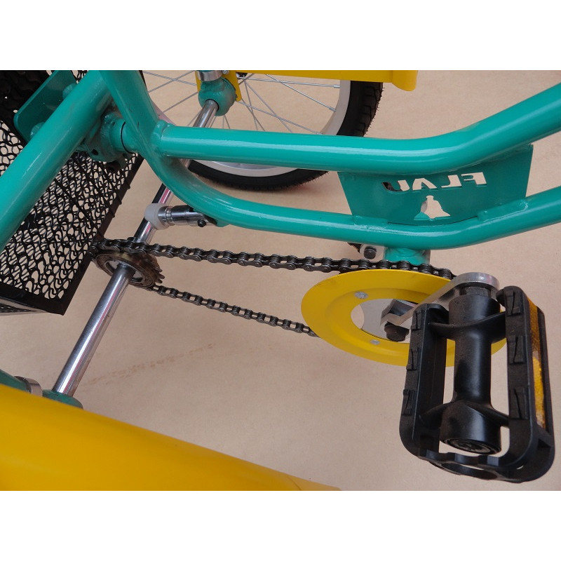 Triciclo Retrô Juvenil Modelo Antigo 5 a 10 Anos Com Pneu Verde e Amarelo