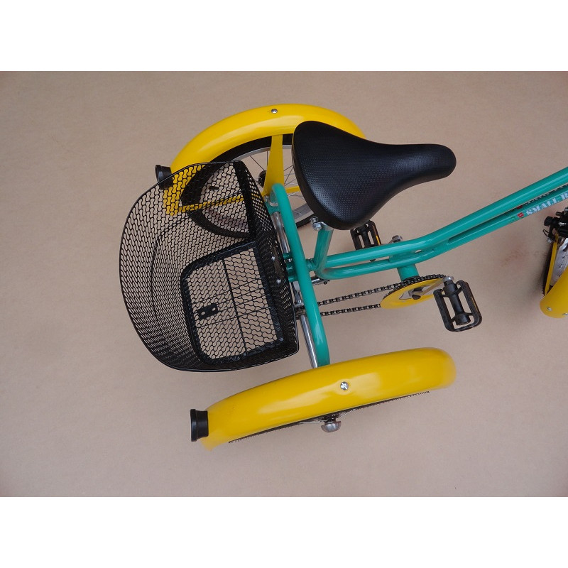 Triciclo Retrô Juvenil Modelo Antigo 5 a 10 Anos Com Pneu Verde e Amarelo