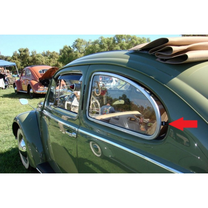Trinco Janela Basculante Lateral Esquerda Preto Fusca 1959 à 1973 Novo