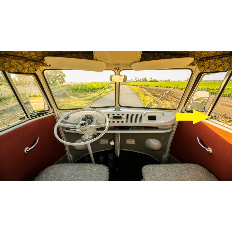 Trinco Cromado Vidro Corrediço Direito Volkswagen Kombi até 1975