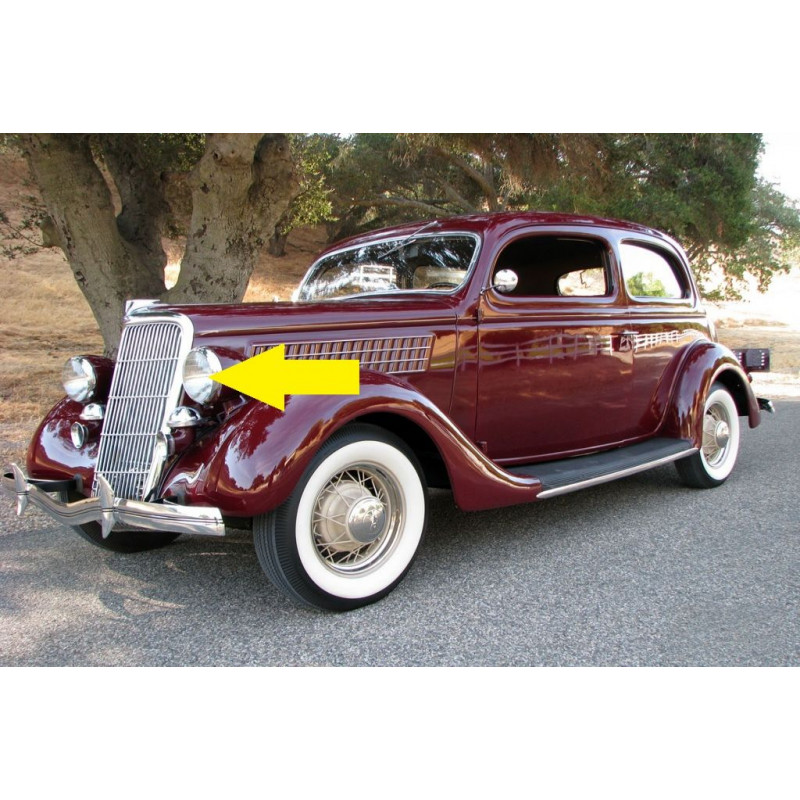 Vidro do Farol Ford Automóvel 1935 e Pick-Up 35 à 39 Importado - Par