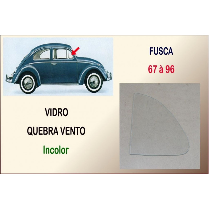 Vidro Quebra Vento Fusca 59 à 96 Temperado Incolor