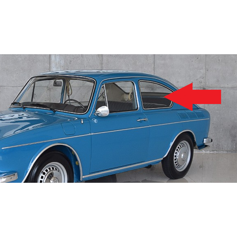 Vidro Lateral Traseiro Esquerdo Basculante VW TL Vidrobras Incolor Usado 