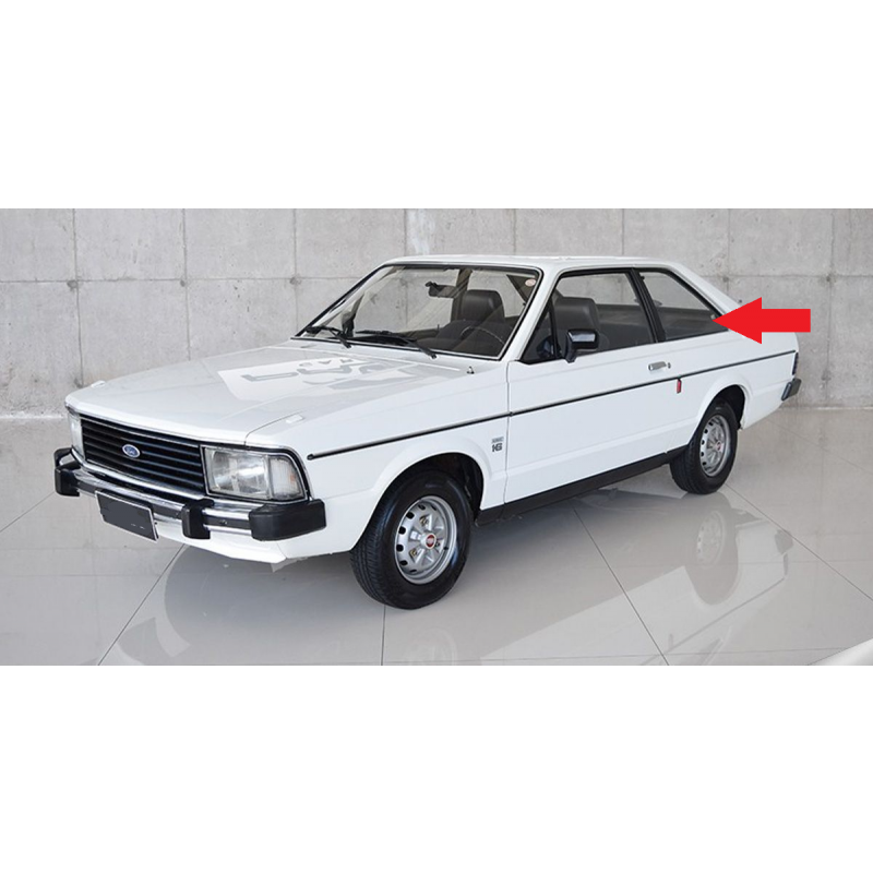 Vidro Janela Lateral Traseira Fixa Esquerda Corcel II Verde Original Ford