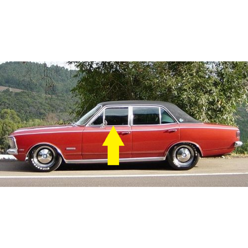 Vidro Porta Dianteira Esquerda Opala 4 Portas Verde Original GM Sekurit Novo