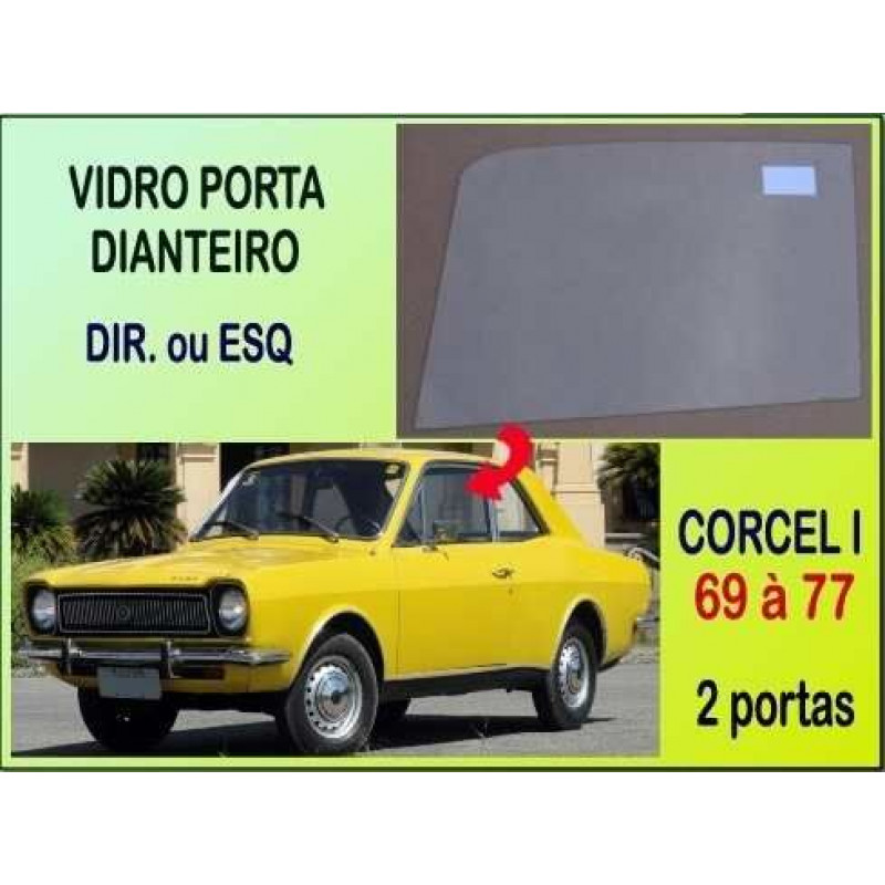 Vidro Porta Dianteira Corcel I 2 Portas Incolor Temperado