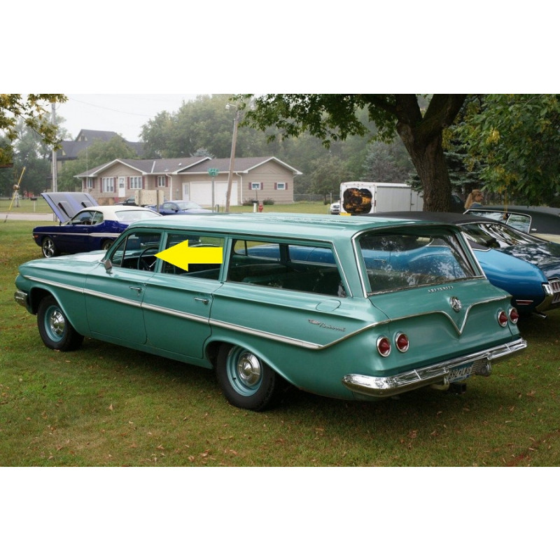 Vidro Porta Dianteira Esquerda Impala Nomad Parkwood SW 1961 1962 4 Door Perua Original