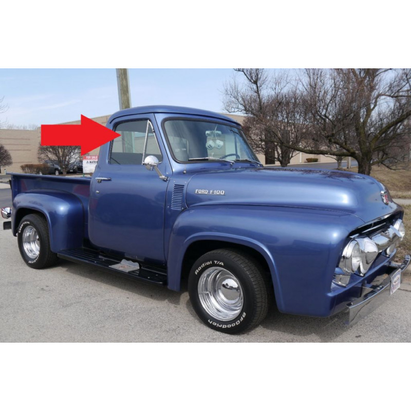 Vidro Porta F-100 1953 54 55 e 58 Verde Novo