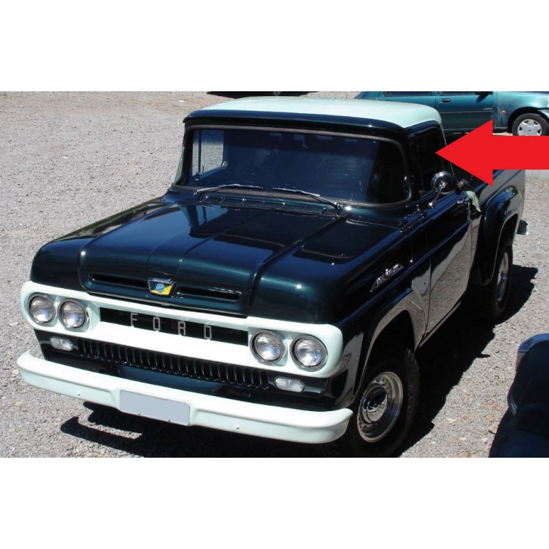 Vidro Porta F-100 F-350 F-600 1962 a 1971 Verde Inteiriço - Par