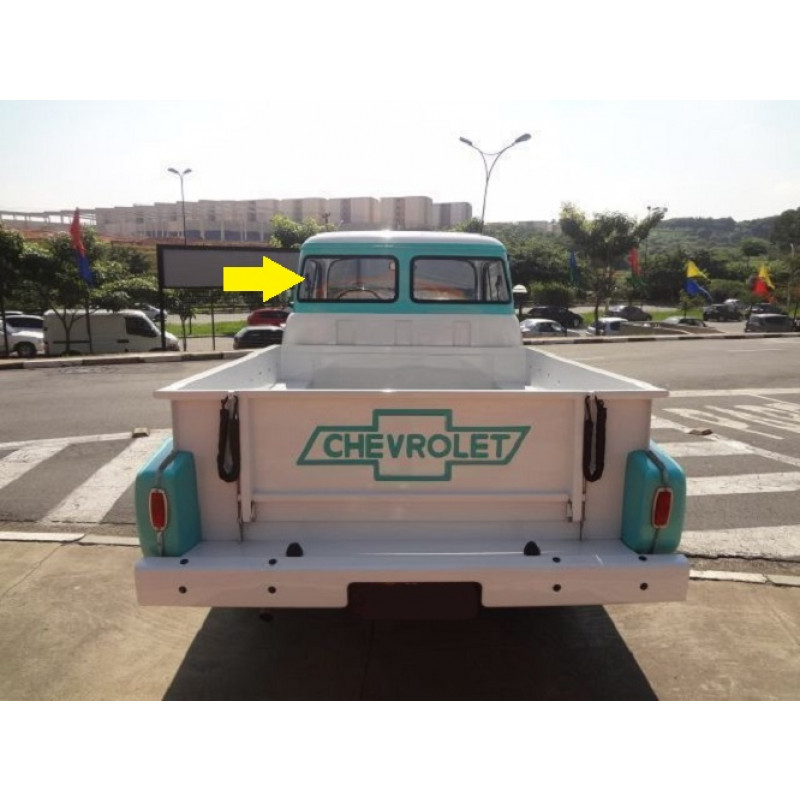 Vigia Traseiro Chevrolet Brasil 63 Laminado Verde Esquerdo