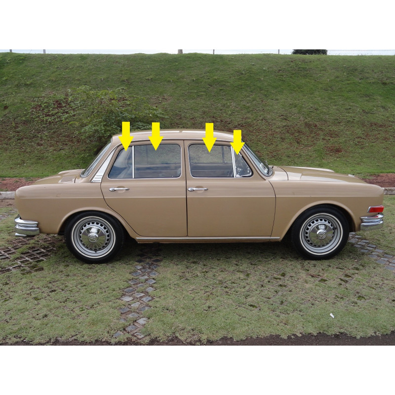 Vidro Quebra Vento Porta Vw 1600 Zé Caixão Verde Novo - Jogo
