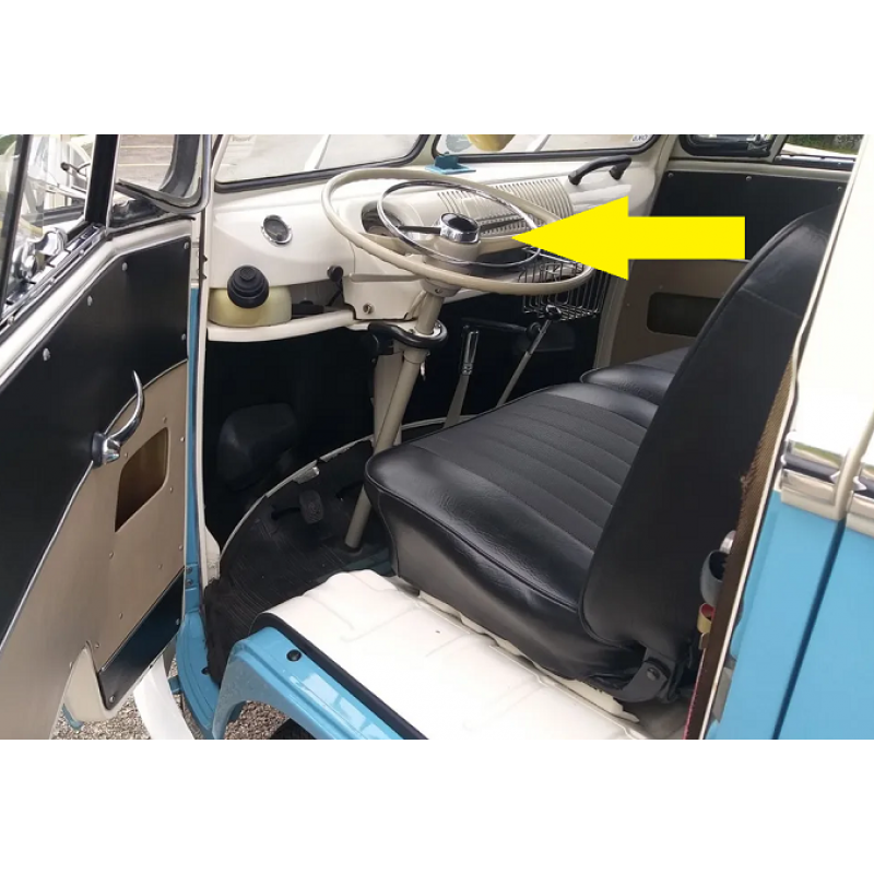 Volante Cinza Kombi Antiga Corujinha até 72 com Botão Original Restaurado